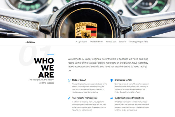 Website for Al Lager Engines
