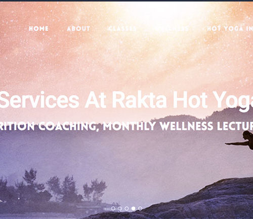 Website for Rakta Hot Yoga