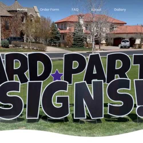 Yard Party Signs
